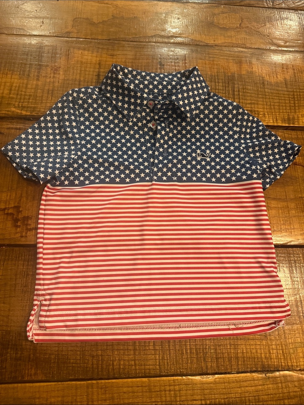 Vineyard Vines Boys' Patriotic Star & Stripe Polo Shirt - Red, White & Blue